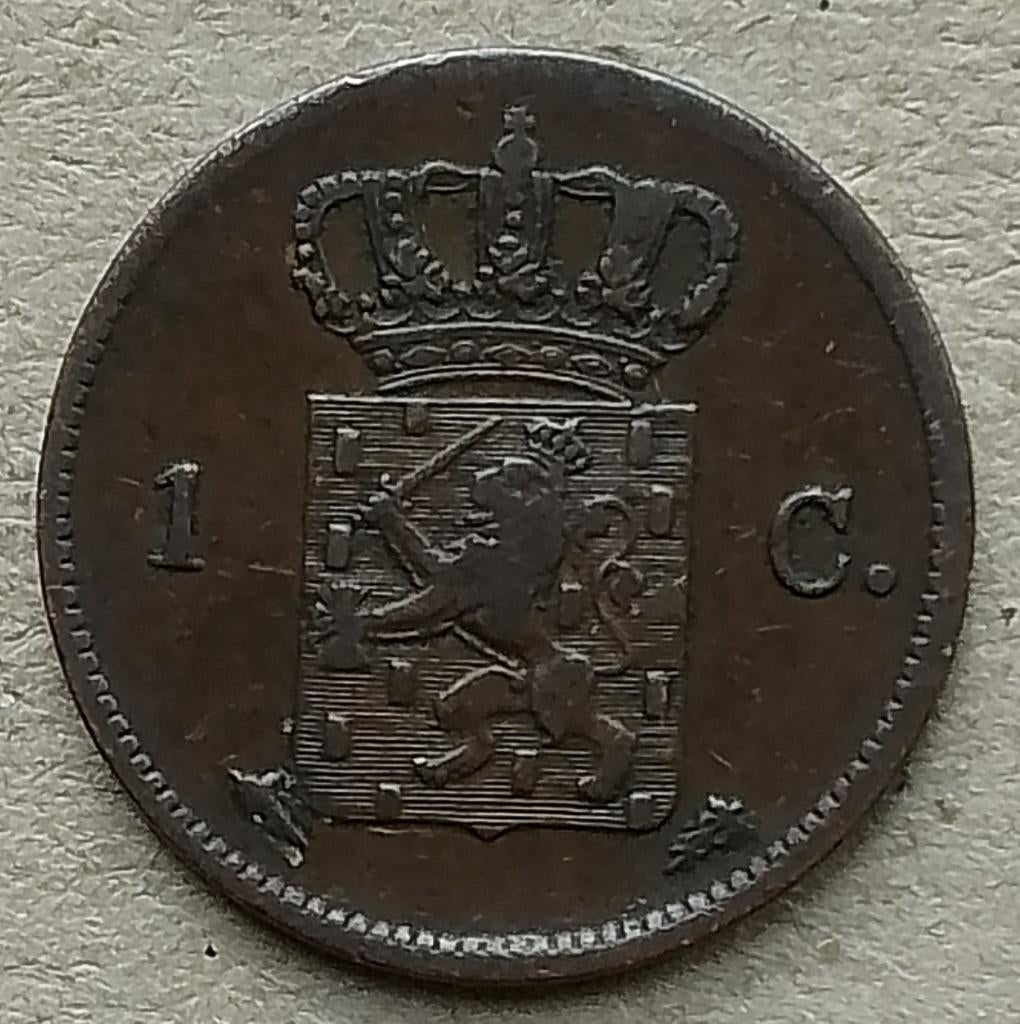 Nederland, 1 cent 1827 U  a muntslag., Ophalen of Verzenden, Koning Willem I, 1 cent, Losse munt