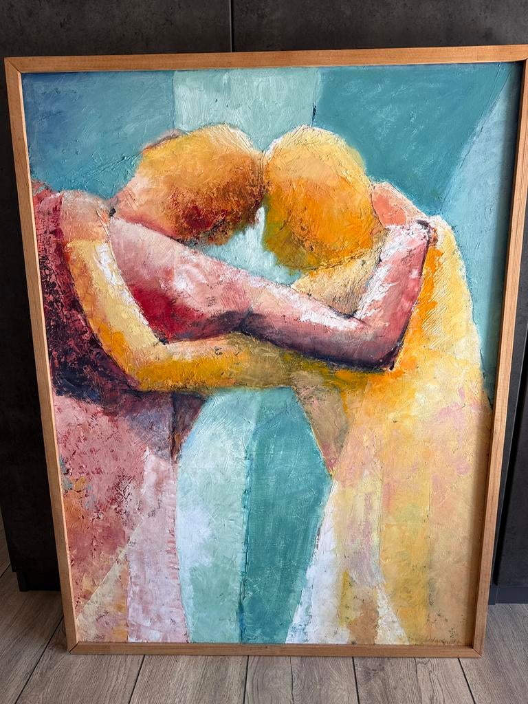Schilderij 'Omhelzing' van Lidwien Sloot, Ophalen of Verzenden