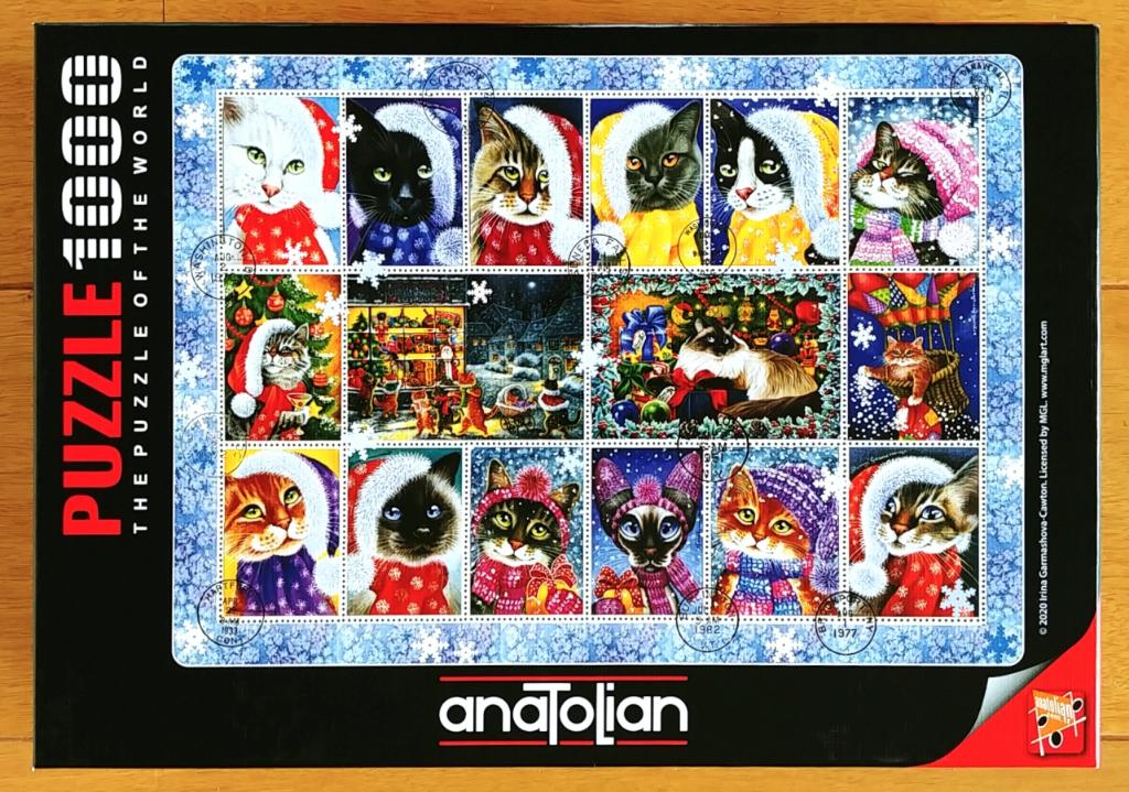 Anatolian Christmas cat stamp collection 1000 stukjes, Ophalen, 500 t/m 1500 stukjes, Zo goed als nieuw, Legpuzzel