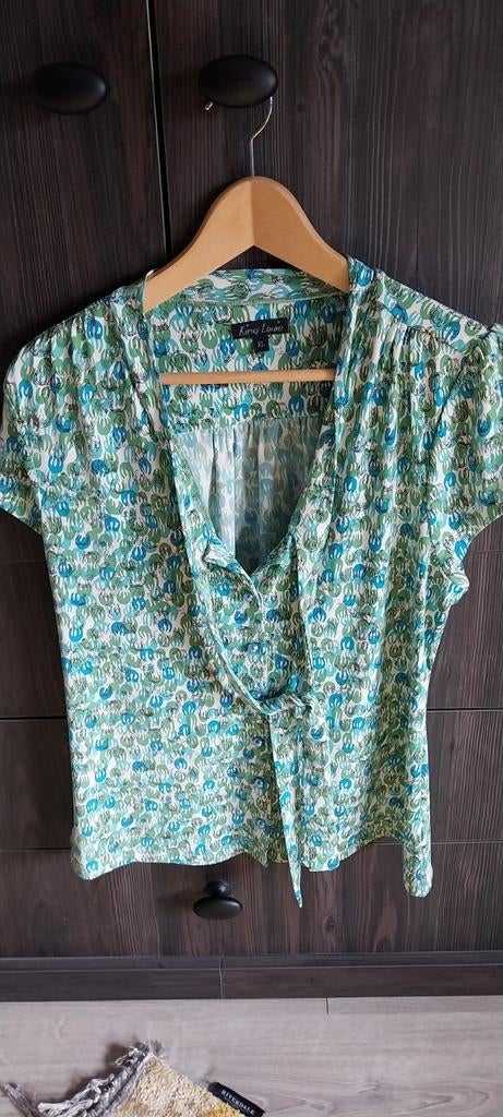 Soepele stof, als nieuw, King louie, blouse, xl, Blauw, Maat 46/48 (XL) of groter, Ophalen of Verzenden, Zo goed als nieuw
