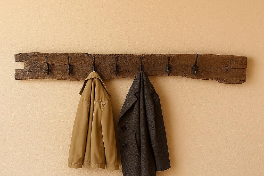 Eiken wand kapstok, Zo goed als nieuw, 150 tot 200 cm, Hout, Ophalen