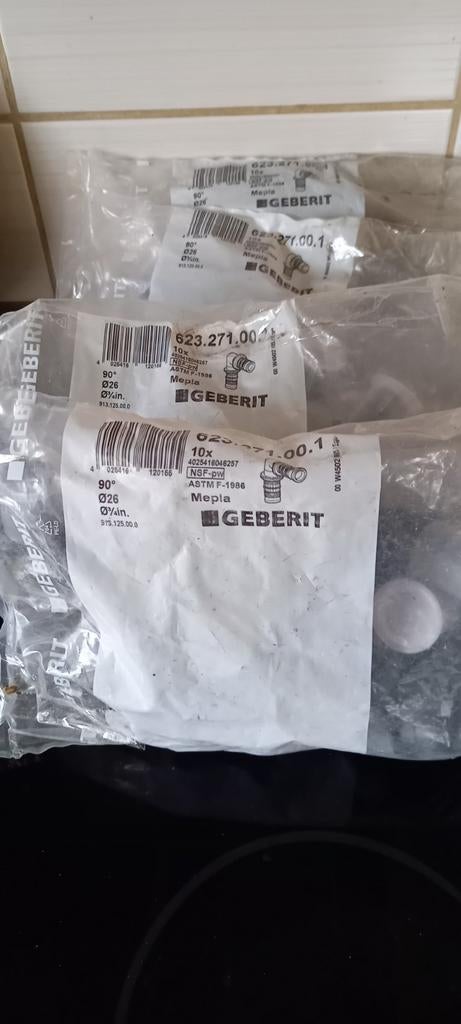 Geberit Mepla persfitting 26mm 90 graden bocht (40 stuks), Ophalen of Verzenden