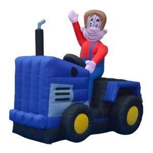 boer op trekker opblaasfiguur, Nieuw, Ophalen of Verzenden, Vtv, Feestartikel