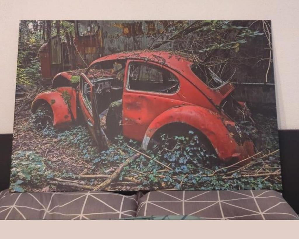 Unieke Canvas van een Urbex kever 120x80, Ophalen of Verzenden