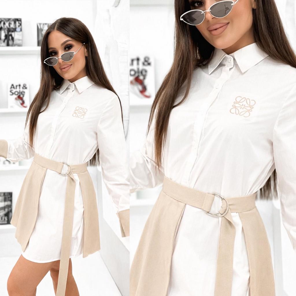 Loewe jurk met riem, Kleding | Dames, Jurken, Wit, Ophalen of Verzenden, Maat 36 (S), Gedragen