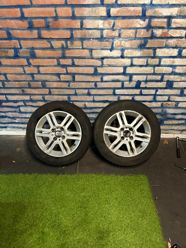 Fiat panda licht metalen velgen 2 stuks 165/65R14 all-weater, Auto diversen, Ophalen, Gebruikt