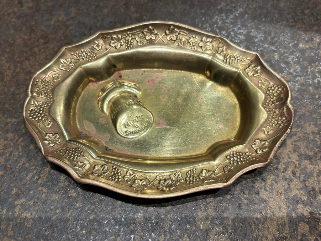 Vintage Moët & Chandon Messing Schaaltje - Asbak/Dienblad, Ophalen of Verzenden