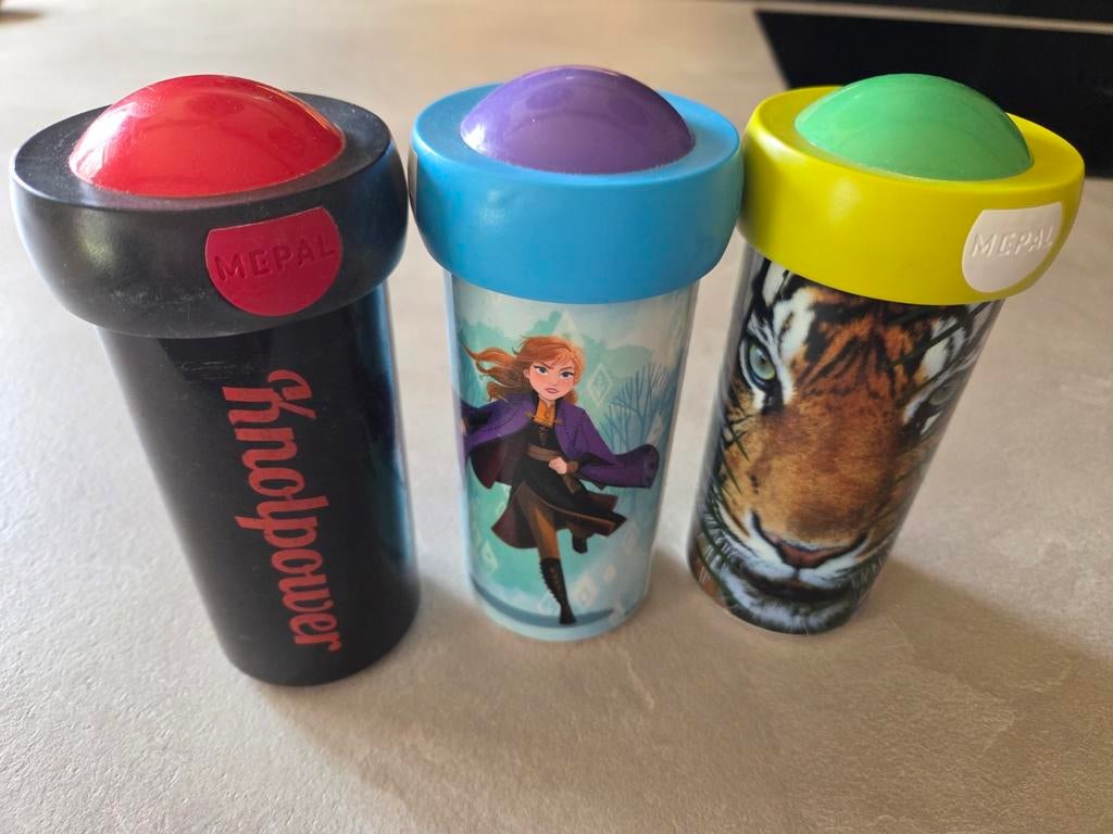 Mepal drinkbekers - Frozen, Tijger, Knolpower, Ophalen, Gebruikt