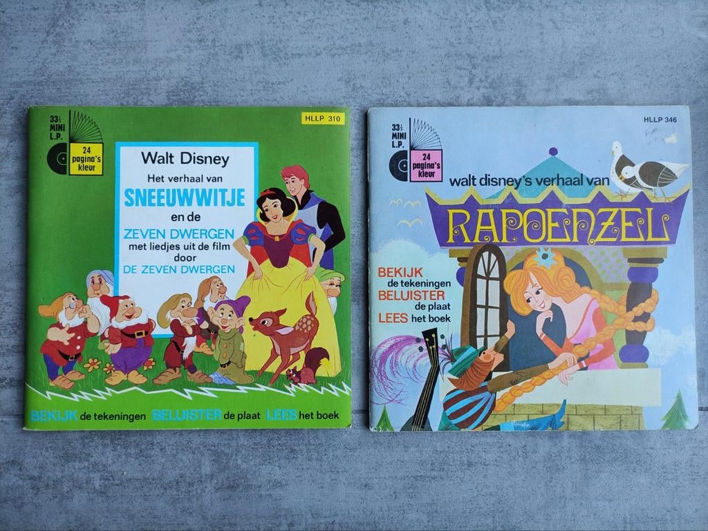 Disney sneeuwwitje 1966 + rapoenzel 1970, Ophalen of Verzenden