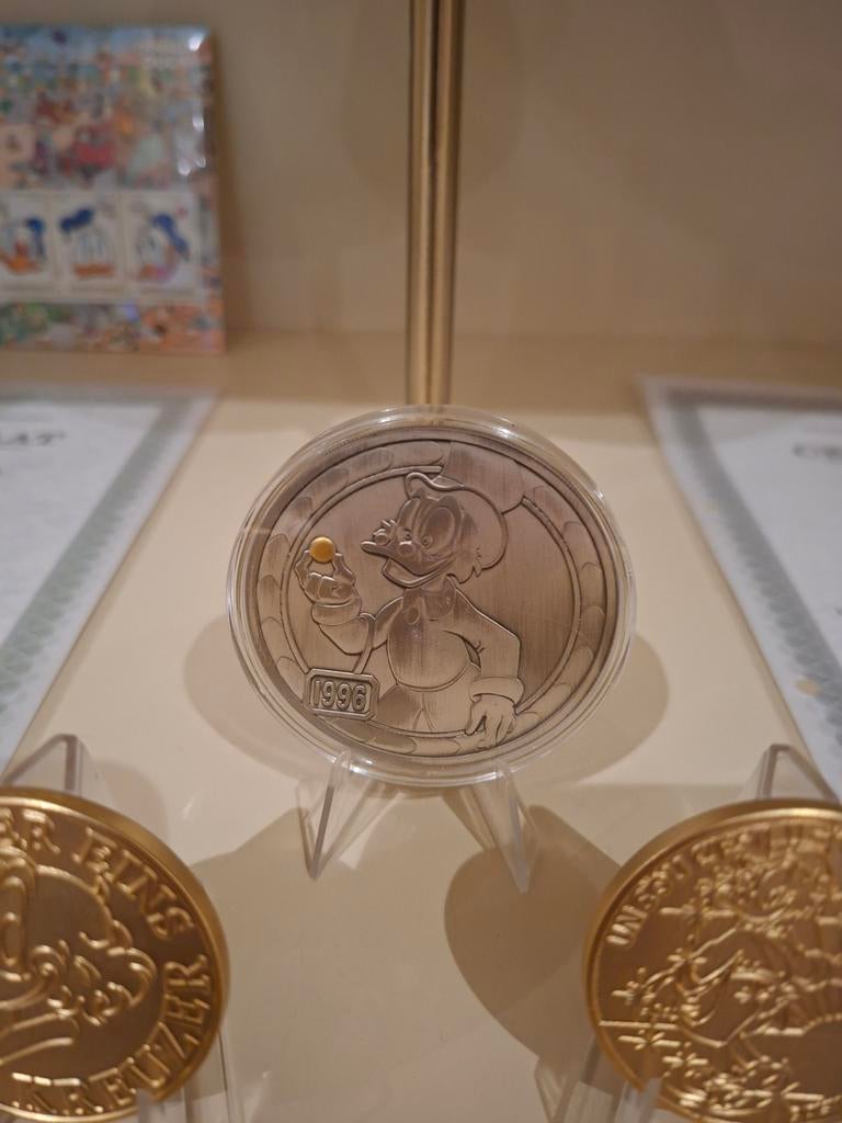 Extreem Zeldzame Donald Duck Munt 1996 - 24k Gouden Nugget, Koningin Beatrix, Losse munt, Goud, Overige waardes
