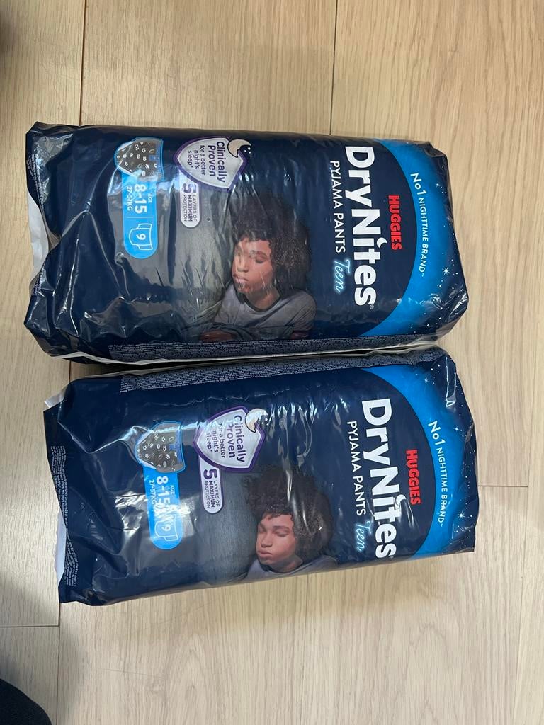 2x Huggies DryNites Pyjama Pants Teen 8-15 jaar (27-57kg), Ophalen of Verzenden, Nieuw