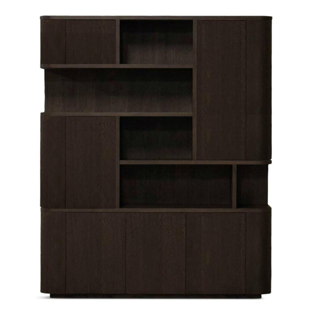 vakkenkast japandi hotel chique stijl Eiken fineer **nieuw**, Huis en Inrichting, Kasten | Boekenkasten, Japandi, Met deur(en)