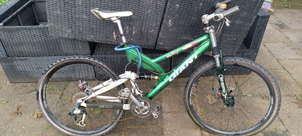 Giant Warp mountainbike - Goedkoop de bossen in!, Fietsen en Brommers, Fietsen | Mountainbikes en ATB, Fully, Ophalen, Gebruikt