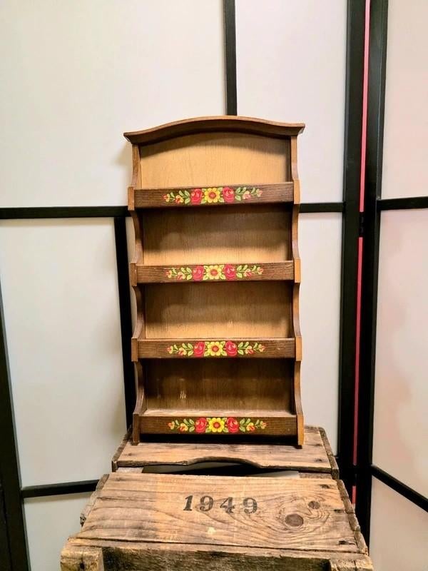 9887 : Vintage Rustic spice rack, Ophalen of Verzenden, Huis en Inrichting