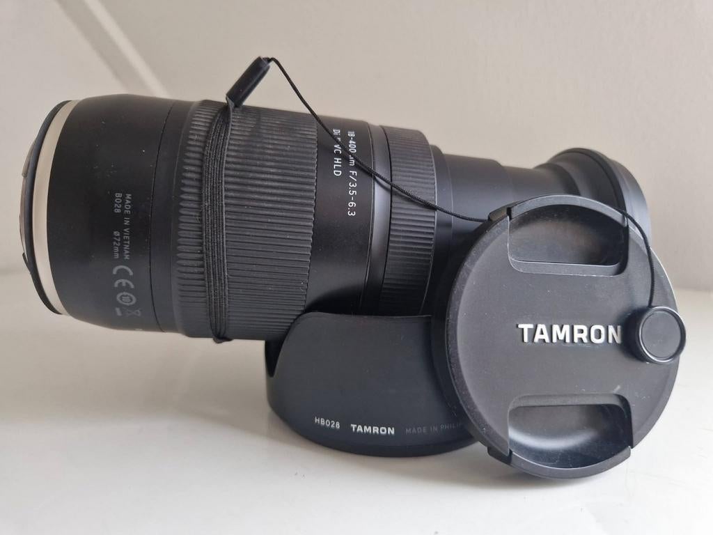Te Koop  Tamron 18-400 mm voor Canon., Ophalen of Verzenden, Zo goed als nieuw, Telelens
