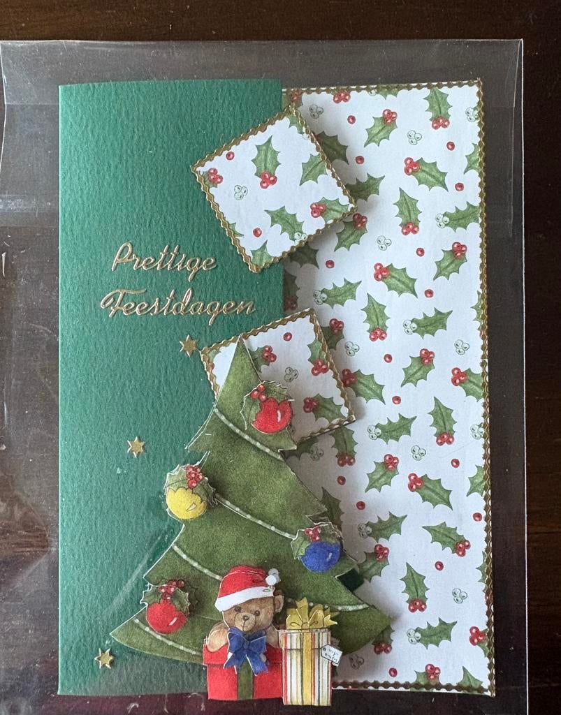 Nieuwe zelfgemaakte kerstkaart 3D, Ophalen of Verzenden, Nieuw, Kerst