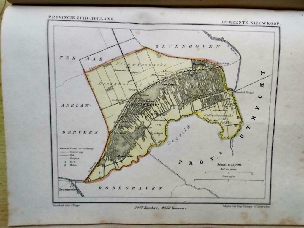 117 / Nieuwkoop/ Zuideinde/ Noordeinde Litho Kuyper ZH, Antiek en Kunst, Ophalen of Verzenden