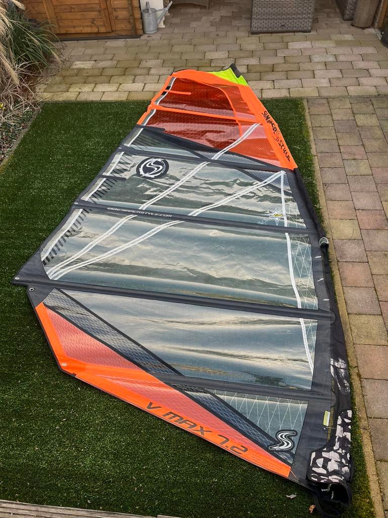 Herintreder complete JP slalom - freeride set met 6,6 en 7,2, Watersport en Boten, Windsurfen, Ophalen, Gebruikt, Minder dan 250 cm