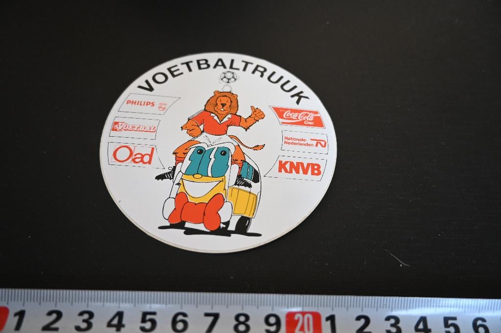 sticker Voetbaltruuk PHILIPS Oad Coca Cola KNVB  Oranje, Ophalen, Zo goed als nieuw, Sticker