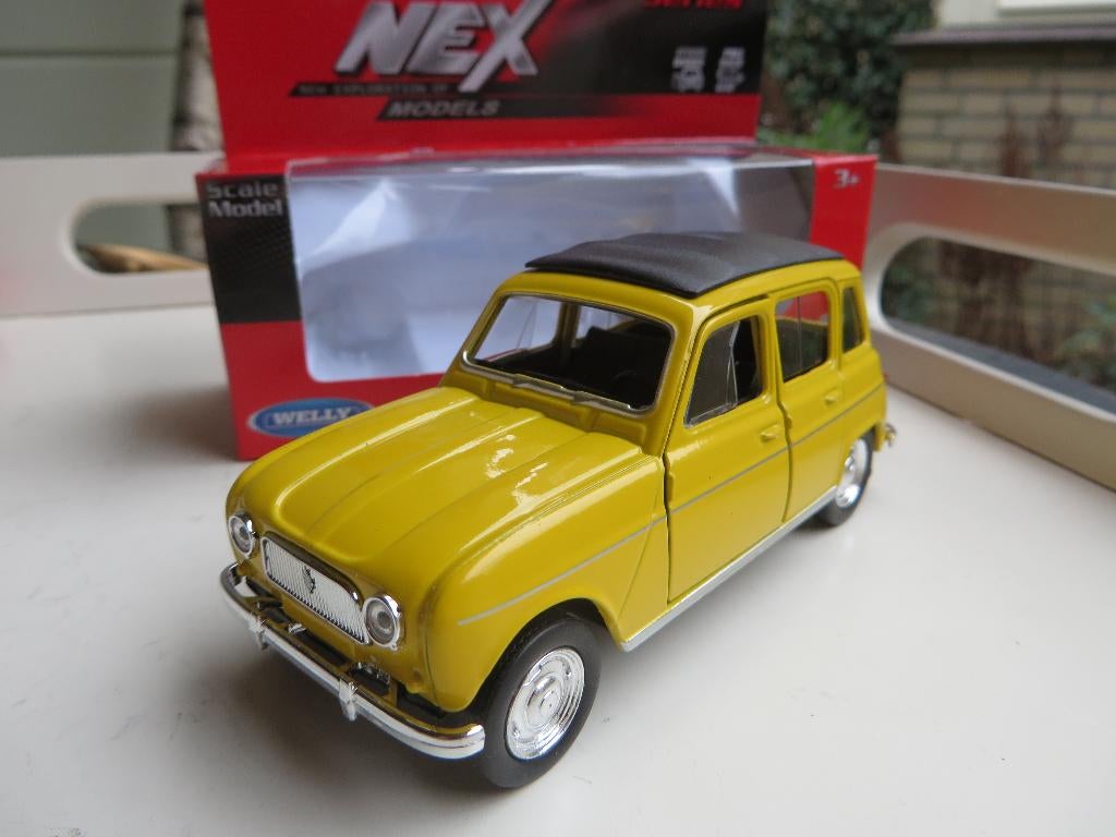Welly Renault 4 GEEL, Ophalen of Verzenden, Nieuw, Auto, Overige merken