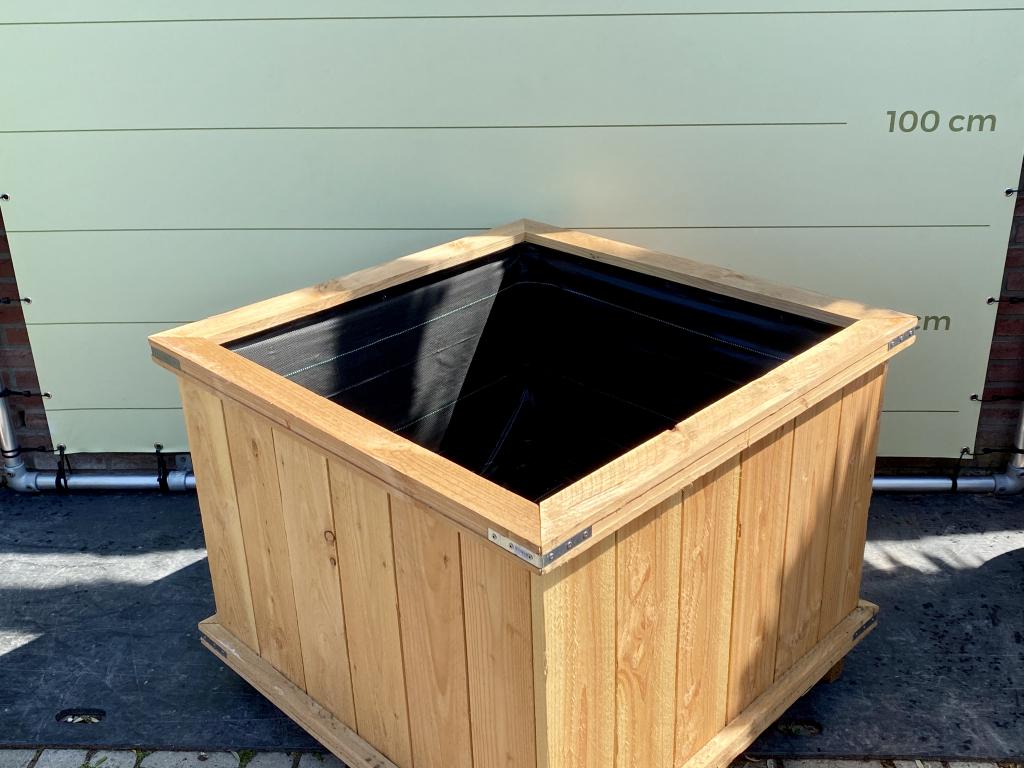 Houten plantenbak 100x100x70cm, Niet ingevuld, 100 cm of meer, Nieuw, Ophalen of Verzenden