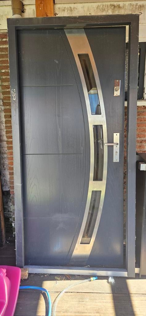 Voordeur inclusief kozijn, Ophalen of Verzenden, Hout, 75 tot 150 cm, Deurkozijn