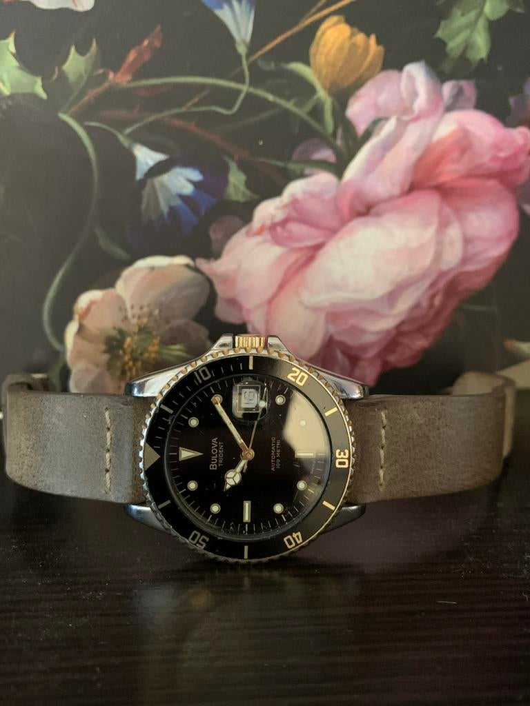 Bulova Trident Diver Submariner Vintage Automaat ETA 2824-2, Overige merken, Staal, Polshorloge, Ophalen of Verzenden