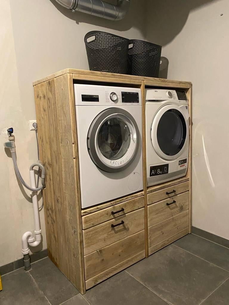 Wasmachine ombouw "Hugo" Witgoedkast verhoger bijkeukenkast, Ophalen, 100 tot 150 cm, Nieuw, 150 tot 200 cm