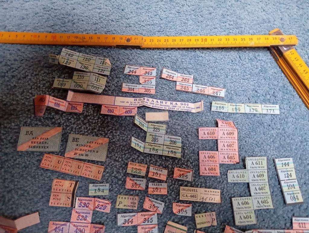 Vintage Bonkaarten div.WO II naoorlogs igst, Verzamelen, Ophalen of Verzenden, Nederland