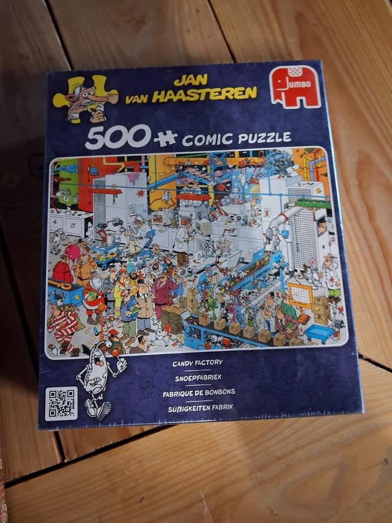 Jan van haasteren snoepfabriek 500st, Ophalen of Verzenden, 500 t/m 1500 stukjes, Nieuw, Legpuzzel