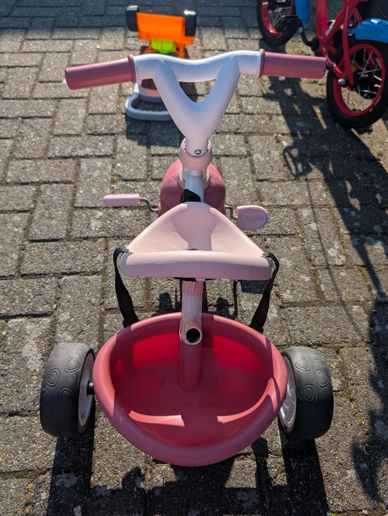 Driewieler roze, Ophalen, Gebruikt, Duwvoertuig