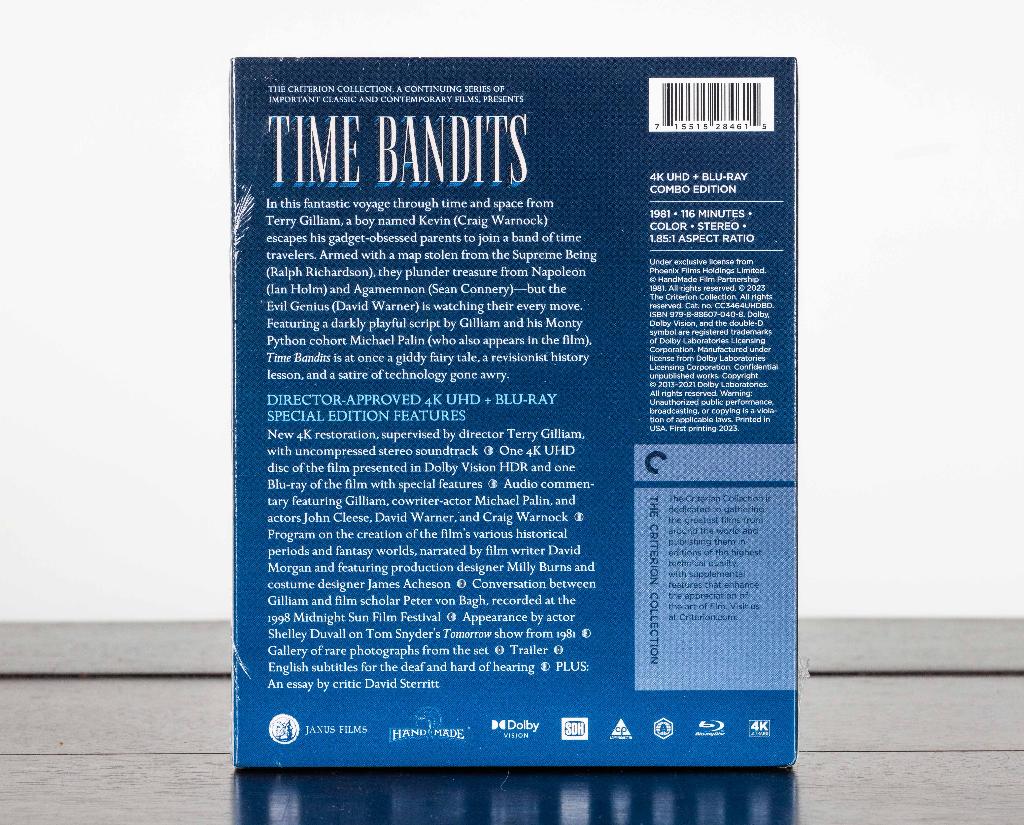 Time Bandits 4K UHD + Blu-Ray (US Import) Criterion, Avontuur, -, -, Ophalen of Verzenden