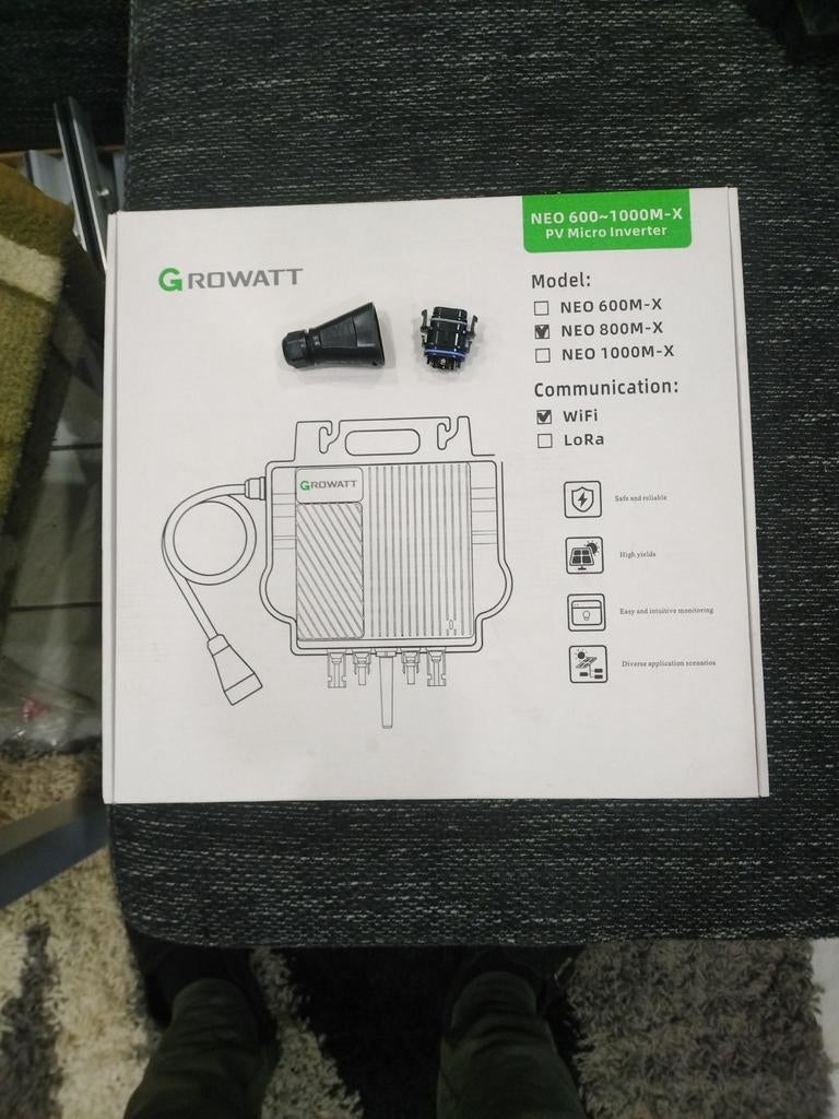 Growatt NEO 800M-X 800W micro-omvormer voor balkon- of klein, Ophalen of Verzenden, Nieuw, Overige typen