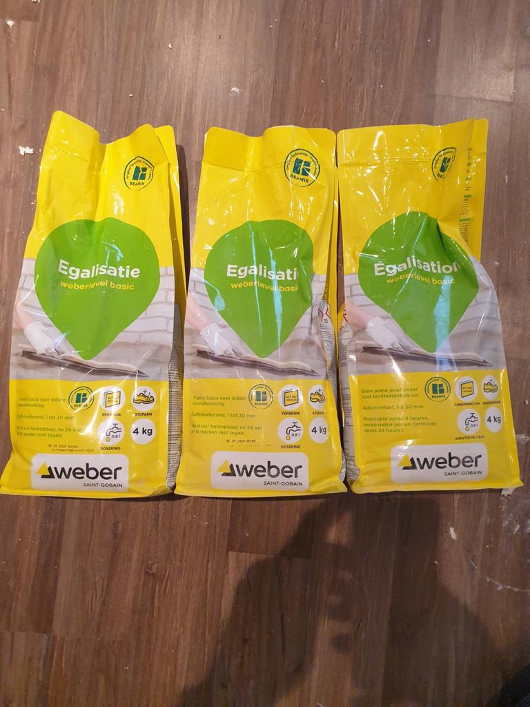 Weber Egaline - 3 zakken, Overige materialen, Overige typen, Nieuw, Minder dan 20 cm