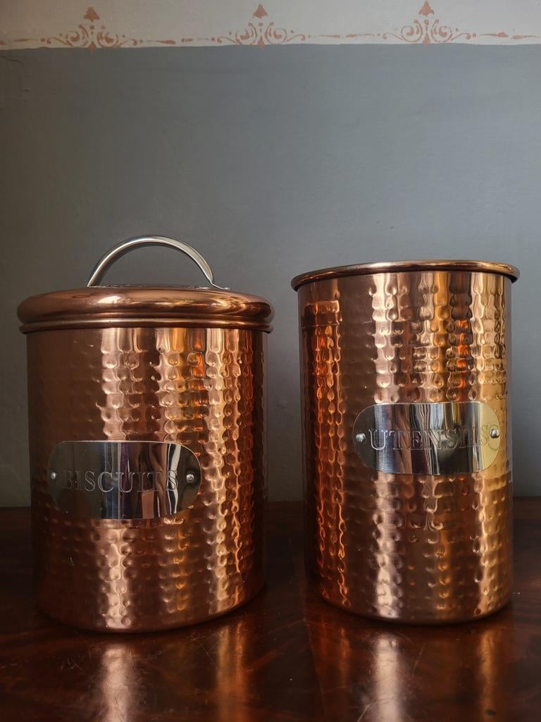 Gehamerd Koperen Potten, Ophalen of Verzenden