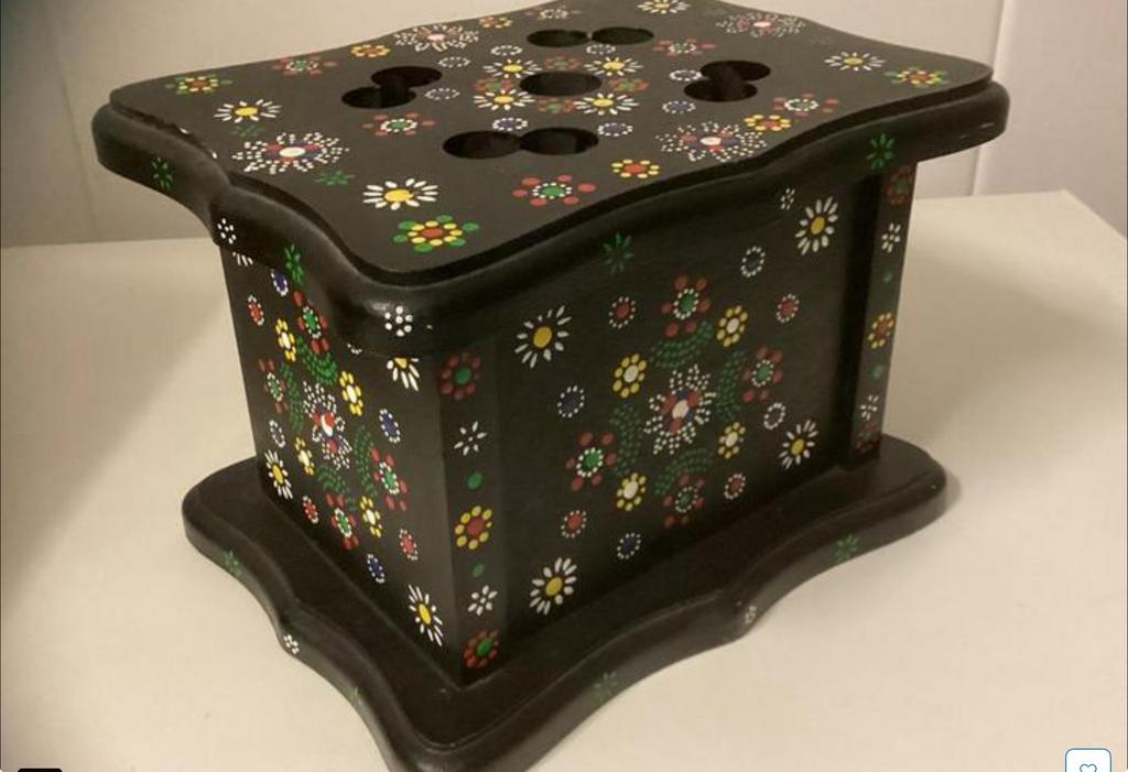 Staphorster stippenwerk, stoof, origineel handgemaakt,, Antiek en Kunst, Ophalen of Verzenden