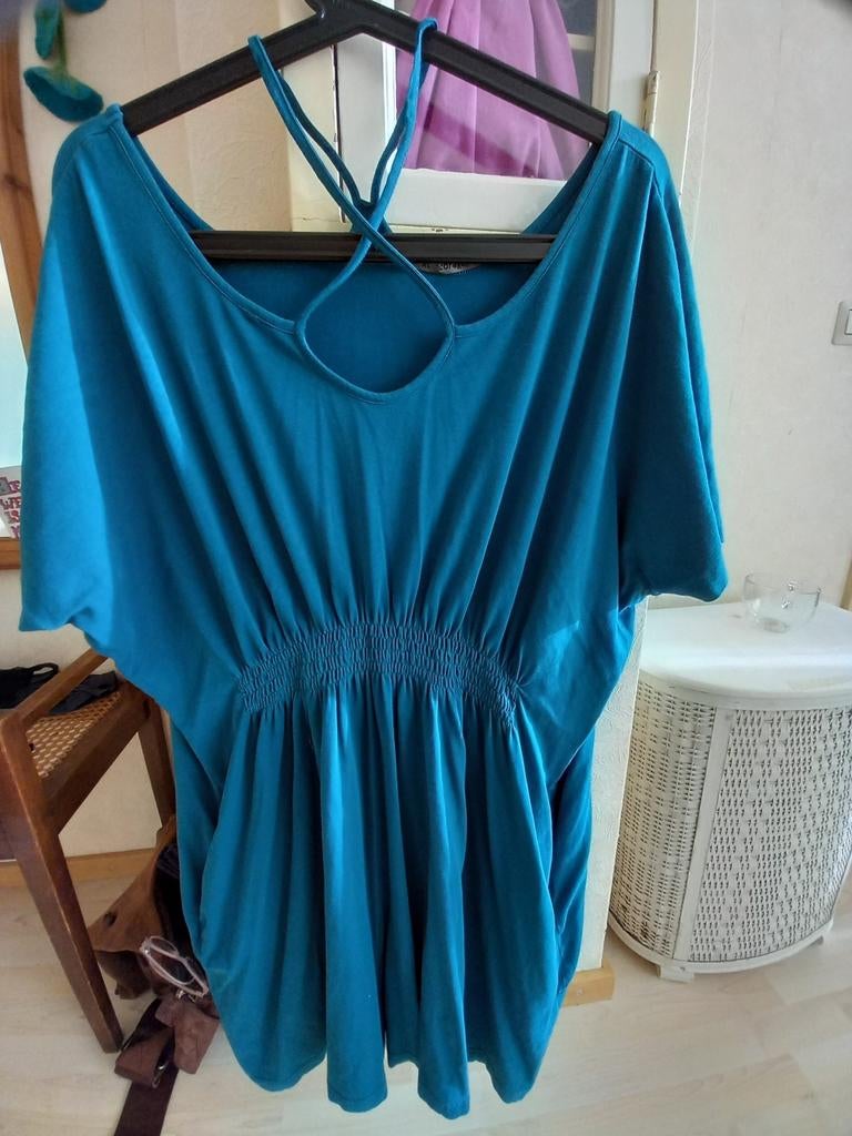 Cora Kemperman tuniek, groen turquoise,  xl, Kleding | Dames, Maat 46/48 (XL) of groter, Ophalen of Verzenden, Zo goed als nieuw