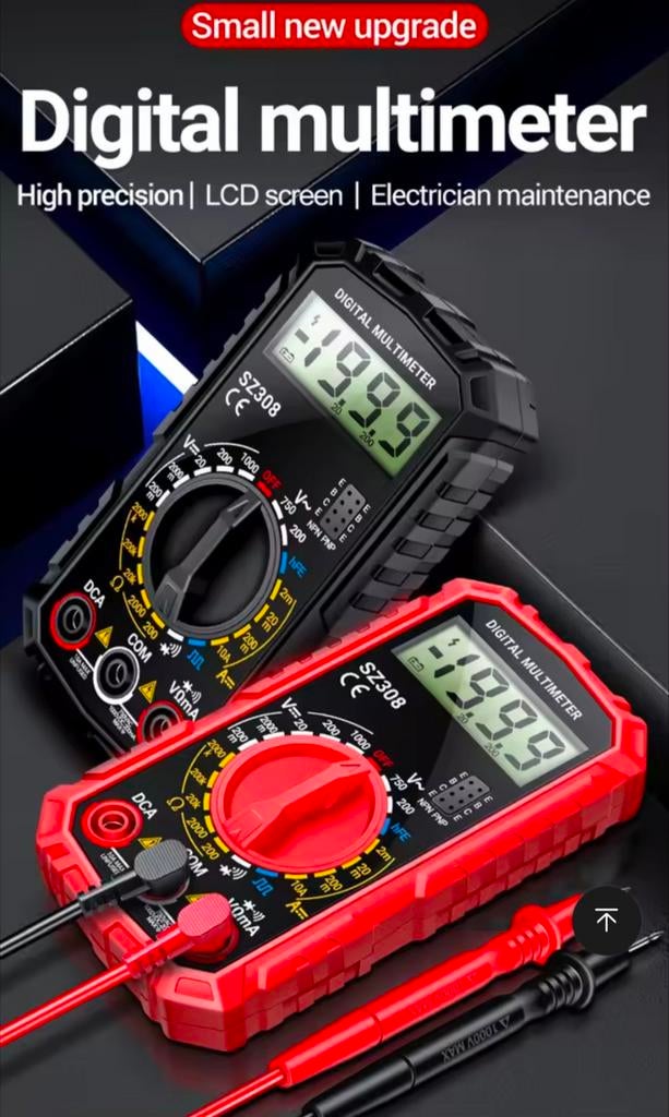 Digitale multimeter AC/ DC-stroommeter Spanningsweerstandsme, Multimeter, Multimeter, Ophalen of Verzenden, Multimeter
