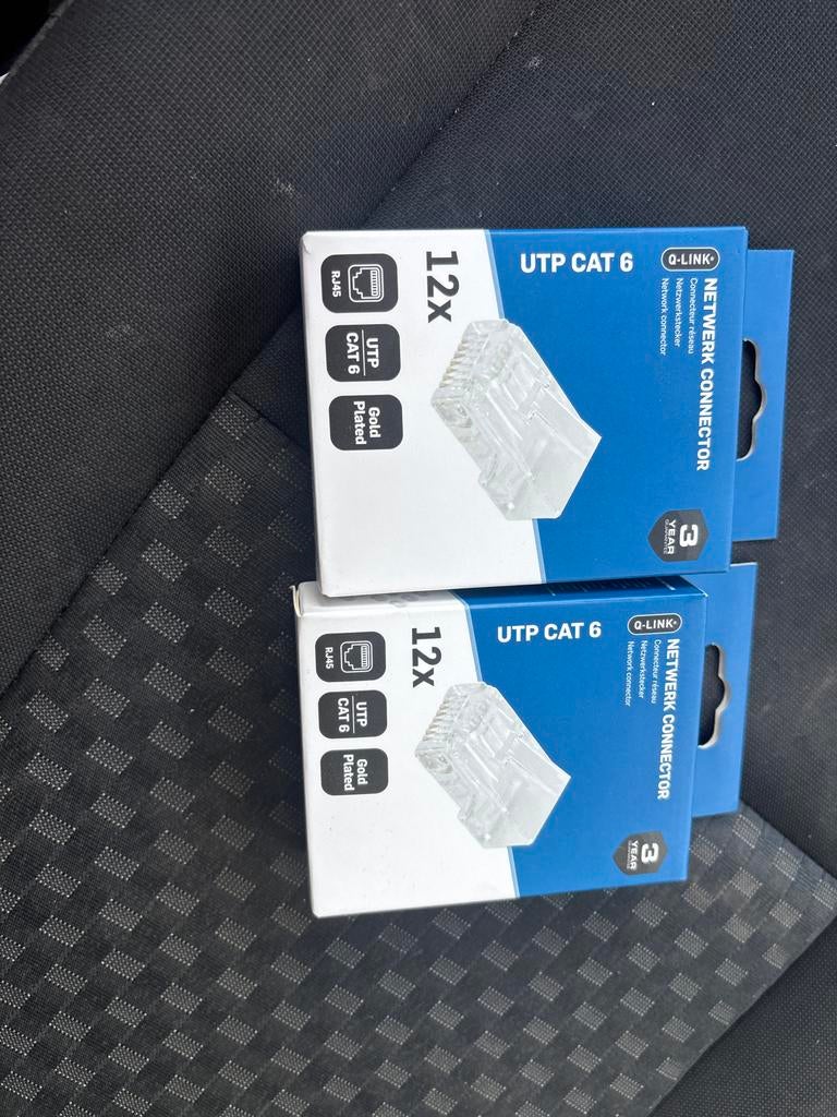 Q-Link UTP CAT 6 Netwerk Connectoren - 12 stuks, Ophalen of Verzenden, Nieuw