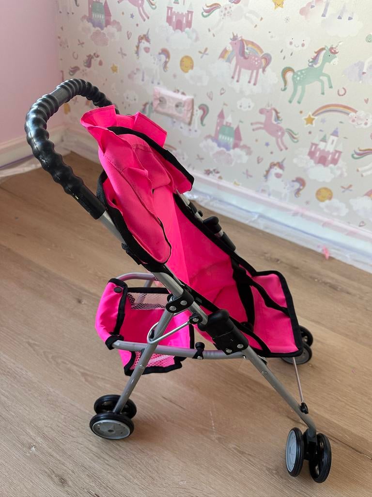 Poppenwagen + poppenzitje + accessoires, Kinderen en Baby's, Buggy's, Ophalen of Verzenden, Zo goed als nieuw