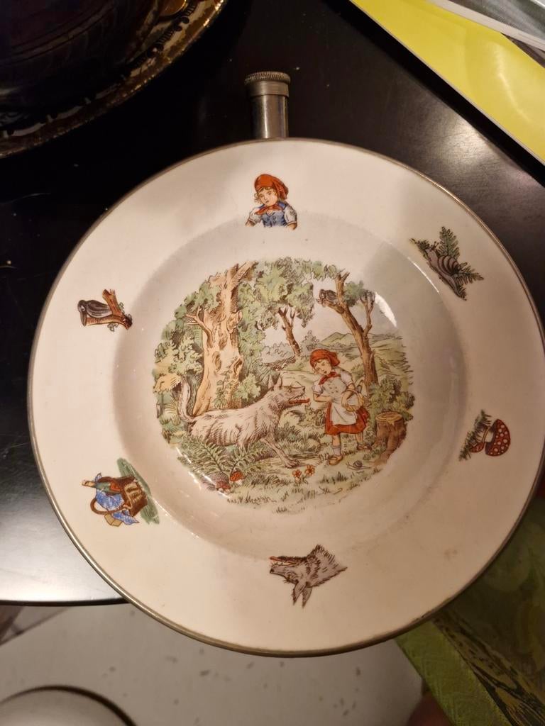 Benraad Warmhoudbordje Roodkapje en de Wolf, Antiek en Kunst, Ophalen of Verzenden