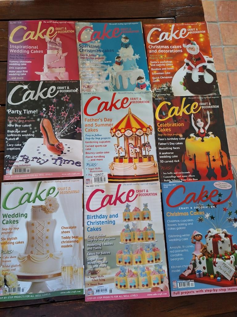 9x Taart Magazine - Inspiratie en Decoratie, Ophalen of Verzenden, Gebruikt, Taarten