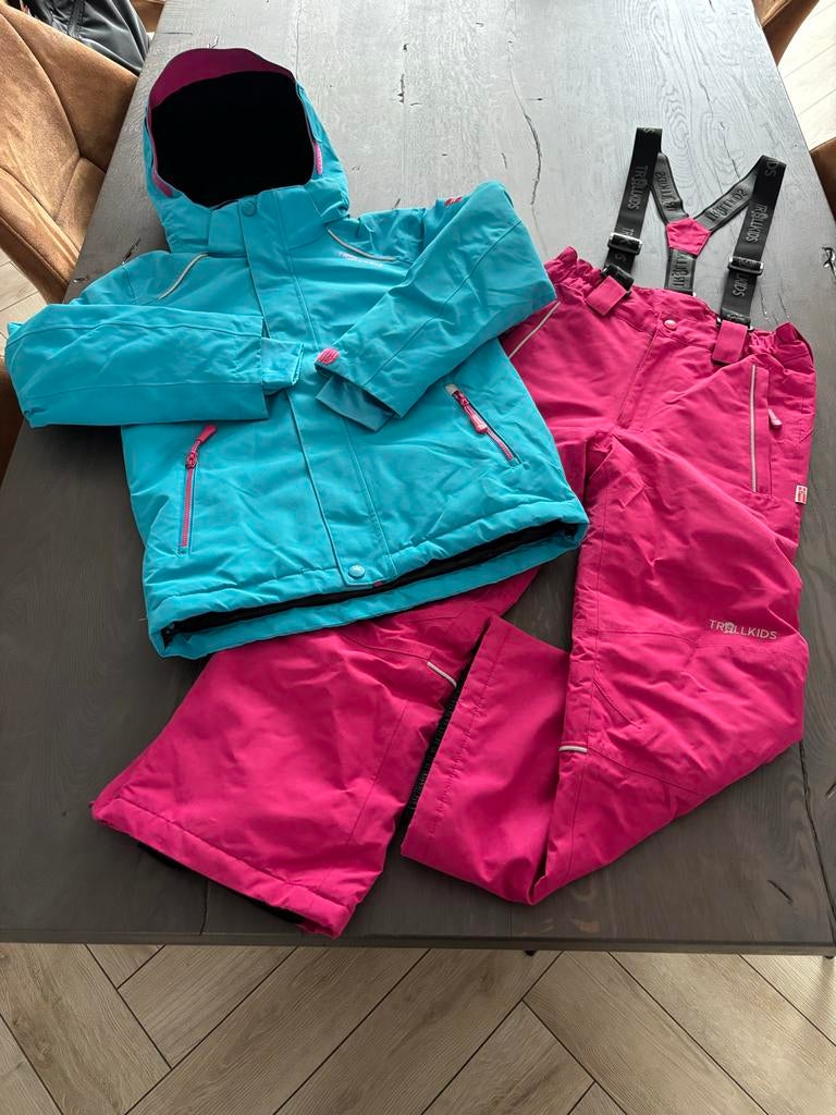 Trollkids Ski Set - Jas en Broek - Maat 140 - Wintersport, Ophalen, Zo goed als nieuw