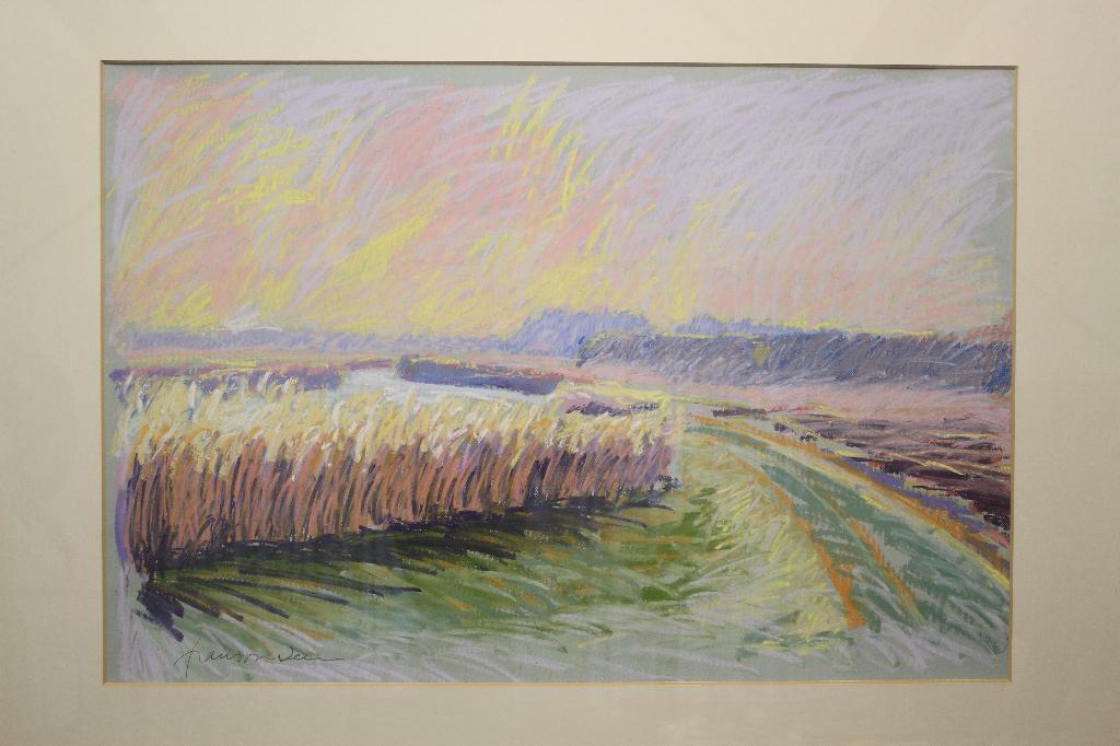 Frans van Veen grote pastel Elsakker Mark & Dintel 1997, Antiek en Kunst, Kunst | Schilderijen | Klassiek, Ophalen