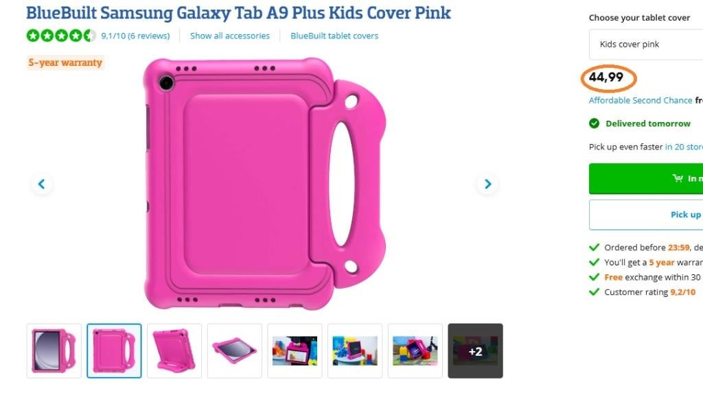 Tablet Samsung Galaxy Tab A9 Plus Cover, Computers en Software, Android Tablets, Sansumg A9 PLUS, 11 inch, Nieuw, Ophalen of Verzenden