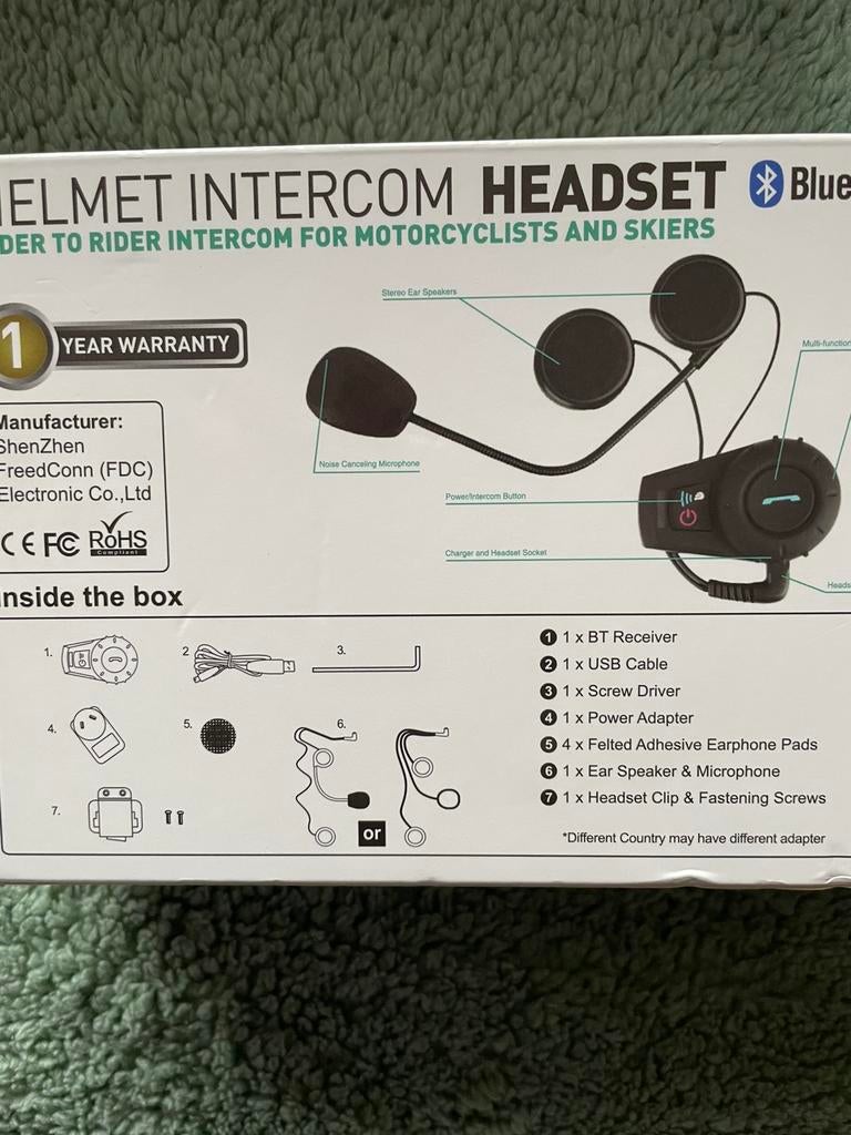 Intercom headset, Ophalen, Nieuw