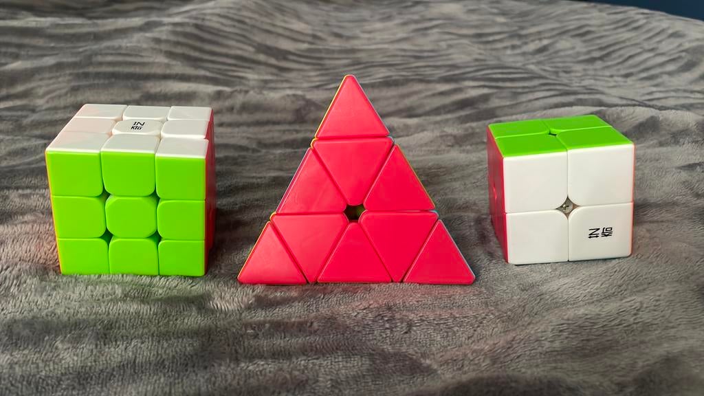 3 prachtige rubiks cubes, Ophalen of Verzenden, Minder dan 500 stukjes, Zo goed als nieuw, Rubik's of 3D-puzzel