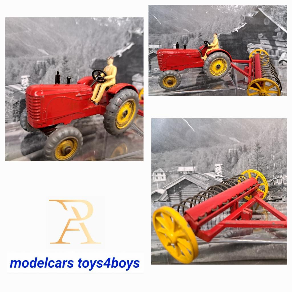 Dinky toys GS 27AK Farm Tractor 300 & Hay Rake 324  1/43, Verzenden, Gebruikt, Tractor of Landbouw, Dinky Toys