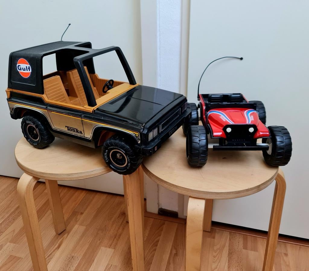 Tonka auto jeep Dune 1980  + Tonka Bronco groot + Tonka boot, Ophalen