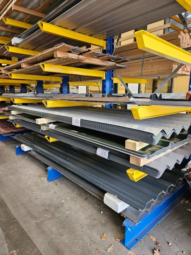 Damwandplaten antraciet en groen golf en trapezium profiel, Ophalen of Verzenden, Zo goed als nieuw, Overige materialen, Minder dan 20 mm